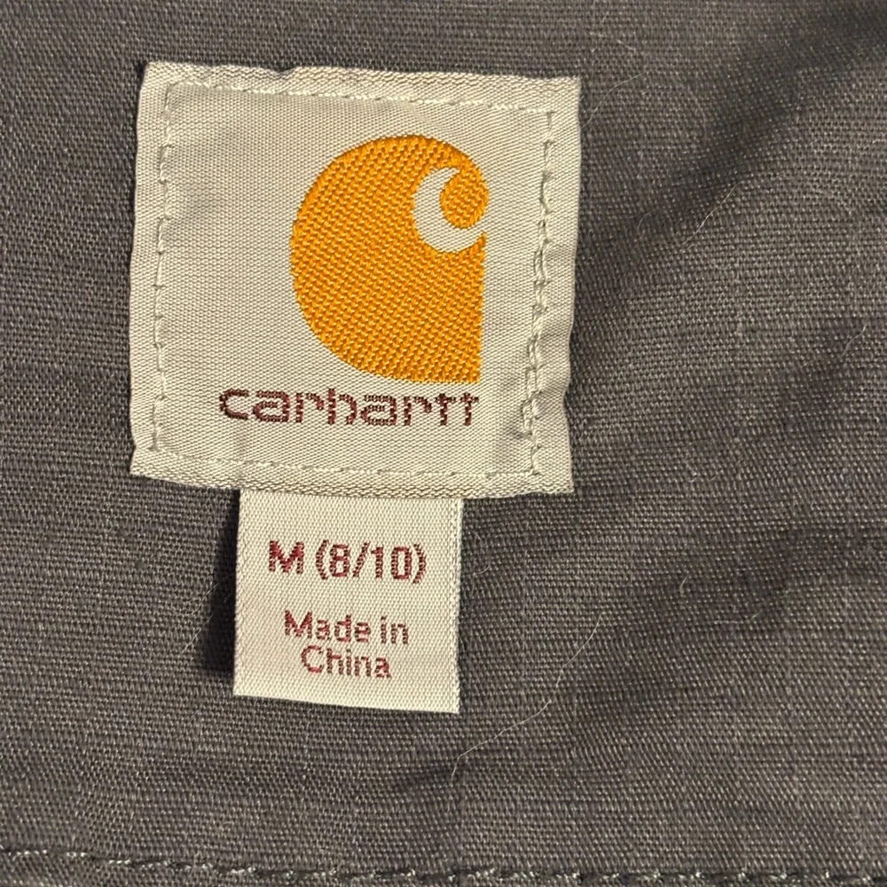 Carhartt Women Gray Utility Field Jacket Snap Zip Lightweight M 8/10 - Picture 2 of 10